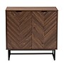 Baxton Studio Sadia 31.5" H Wood Storage Cabinet, Walnut Brown and Black (226-12917-HiT)~#|#~sp320332259_sc7