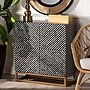 Baxton Studio Belenus 30" H Mother of Pearl Storage Cabinet, Herringbone Black and Brass (240-13472-HiT)~#|#~sp320332333_sc7