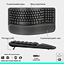 Logitech Ergo Series Wave Keys & Lift Combo Wireless Keyboard and Optical Mouse Combo, Graphite (920-013612)~#|#~sp320398454_sc7