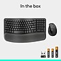 Logitech Ergo Series Wave Keys & Lift Combo Wireless Keyboard and Optical Mouse Combo, Graphite (920-013612)~#|#~sp320398457_sc7