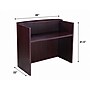 Boss Office Products 48" Glazed Reception Desk, Mahogany (N168-M)~#|#~sp320399578_sc7