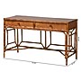 bali & pari Basile 51" Rattan Writing Desk, Marbled Tortoise Brown (272-14498-HIT)~#|#~sp320399595_sc7