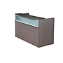 Boss Office Products 71" Reception Desk with Frosted Glass, Frosted Glass (N369G-DW)~#|#~sp320399853_sc7