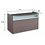 Boss Office Products 71" Reception Desk with Frosted Glass, Frosted Glass (N369G-DW)~#|#~sp320399857_sc7