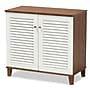 Baxton Studio Coolidge Wood Shoe Cabinet, White and Walnut (163-10392-HiT)~#|#~sp320460770_sc7