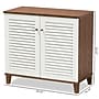 Baxton Studio Coolidge Wood Shoe Cabinet, White and Walnut (163-10392-HiT)~#|#~sp320460778_sc7