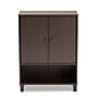Baxton Studio Rossin Wood Shoe Cabinet, Dark Brown and Black (182-11687-HiT)~#|#~sp320460813_sc7