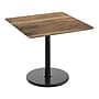 Flash Furniture TopGuard Square Wood Restaurant Dining Table and Bases, 36" x 36", Natural/Black Base (STSQ36NATTR24)~#|#~sp320462653_sc7