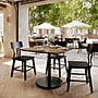 Flash Furniture TopGuard Square Wood Restaurant Dining Table and Bases, 36" x 36", Natural/Black Base (STSQ36NATTR24)~#|#~sp320462654_sc7