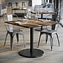 Flash Furniture TopGuard Square Wood Restaurant Dining Table and Bases, 36" x 36", Natural/Black Base (STSQ36NATTR24)~#|#~sp320462655_sc7