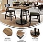 Flash Furniture TopGuard Square Wood Restaurant Dining Table and Bases, 36" x 36", Natural/Black Base (STSQ36NATTR24)~#|#~sp320462657_sc7