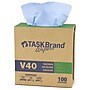 Hospeco TASKBrand® V40 Value Series, DRC, Heavy Duty Disposable Wiper, 9"x16.5", Blue, 100 sheets/bx - 9 bxs/cs, / (N-V040IDB)~#|#~sp320549650_sc7
