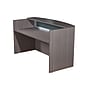 Boss Office Products 71″ Frosted Reception Desk with Reversible Return & B/B/F Pedestal, Driftwood (GROUPB-DW2)~#|#~sp320550712_sc7