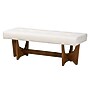Baxton Studio Theo Boucle Fabric Bench, White and Walnut Brown (228-12923-HiT)~#|#~sp320550754_sc7
