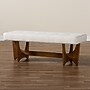 Baxton Studio Theo Boucle Fabric Bench, White and Walnut Brown (228-12923-HiT)~#|#~sp320550759_sc7