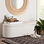 Baxton Studio Lavina Teddy-Bear Fabric Storage Bench, White (244-13652-HiT)~#|#~sp320550797_sc7