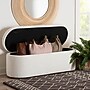Baxton Studio Lavina Teddy-Bear Fabric Storage Bench, White (244-13652-HiT)~#|#~sp320550798_sc7