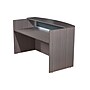 Boss Office Products 71" Frosted Reception Desk with Reversible Return, Driftwood (GROUPB-DW1)~#|#~sp320551413_sc7
