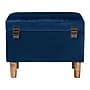 Baxton Studio Elias Velvet Fabric Storage Ottoman, Navy Blue and Oak Brown (256-14053-HiT)~#|#~sp320551960_sc7