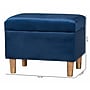 Baxton Studio Elias Velvet Fabric Storage Ottoman, Navy Blue and Oak Brown (256-14053-HiT)~#|#~sp320551965_sc7