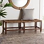 bali & pari Liza Seagrass and Acacia Wood Bench, Natural Seagrass and Light Brown (246-13682-HiT)~#|#~sp320555185_sc7