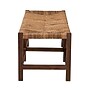 bali & pari Liza Seagrass and Acacia Wood Bench, Natural Seagrass and Light Brown (246-13682-HiT)~#|#~sp320555188_sc7