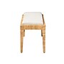 bali & pari Sofia Natural Rattan and Mahogany Wood Bench, Natural and Off-White (228-13094-HiT)~#|#~sp320555207_sc7