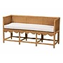 bali & pari Seranay Natural Rattan Bench, Light Honey and White (252-14111-HiT)~#|#~sp320555320_sc7