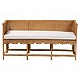 bali & pari Seranay Natural Rattan Bench, Light Honey and White (252-14111-HiT)~#|#~sp320555321_sc7