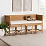 bali & pari Seranay Natural Rattan Bench, Light Honey and White (252-14111-HiT)~#|#~sp320555326_sc7