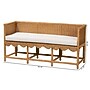 bali & pari Seranay Natural Rattan Bench, Light Honey and White (252-14111-HiT)~#|#~sp320555328_sc7