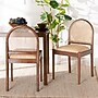 bali & pari Maryland Bohemian Natural Rattan and Wood Dining Chair, Natural and Walnut Brown, 2/Set (243-2P-13362-HT)~#|#~sp320555925_sc7