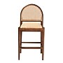 bali & pari Maryland Bohemian Natural Rattan and Acacia Wood with back Counter Stool, Natural and Walnut Brown (243-13363-HiT)~#|#~sp320556088_sc7