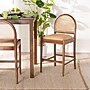 bali & pari Maryland Bohemian Natural Rattan and Acacia Wood with back Counter Stool, Natural and Walnut Brown (243-13363-HiT)~#|#~sp320556093_sc7