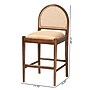 bali & pari Maryland Bohemian Natural Rattan and Acacia Wood with back Counter Stool, Natural and Walnut Brown (243-13363-HiT)~#|#~sp320556094_sc7