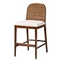bali & pari Nadim Bohemian Seagrass and Acacia Wood with back Counter Stool, Brown and Off-White (242-13488-HiT)~#|#~sp320556130_sc7
