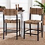 bali & pari Prita Bohemian Paper Loom and Mahogany Wood with back Counter Stool, Brown and Black, 2/Set (249-2P-13881-HT)~#|#~sp320556427_sc7