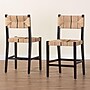 bali & pari Prita Bohemian Paper Loom and Mahogany Wood with back Counter Stool, Brown and Black, 2/Set (249-2P-13881-HT)~#|#~sp320556428_sc7