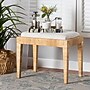 bali & pari Sofia Natural Rattan and Mahogany Wood Ottoman, Natural and Off-White (228-13093-HiT)~#|#~sp320556466_sc7