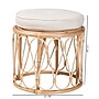 bali & pari Hachiro Natural Rattan Ottoman, Natural and White (244-13668-HiT)~#|#~sp320556549_sc7