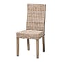 bali & pari Nevina Bohemian Kubu Rattan and Wood Dining Chair, Kubu Grey and Rustic Taupe (245-13710-HiT)~#|#~sp320557280_sc7