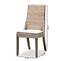 bali & pari Toby Bohemian Kubu Rattan and Wood Dining Chair, Kubu Grey and White and Rustic Taupe, 2/Set (209-2P-12795-HT)~#|#~sp320557379_sc7