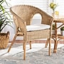 bali & pari Abbey Bohemian Natural Rattan Dining Chair, Natural and Off-White (219-12717-HiT)~#|#~sp320557394_sc7