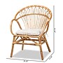 bali & pari Benicia Bohemian Natural Rattan Dining Chair, Natural and Off-White (210-12704-HiT)~#|#~sp320557511_sc7