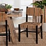 bali & pari Prita Bohemian Paper Loom and Mahogany Wood Dining Chair, Brown and Black (249-13883-HiT)~#|#~sp320557540_sc7