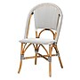bali & pari Genica French Provincial Natural Rattan Dining Chair, Black and White and Natural (210-12698-HiT)~#|#~sp320557570_sc7