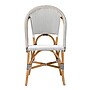 bali & pari Genica French Provincial Natural Rattan Dining Chair, Black and White and Natural (210-12698-HiT)~#|#~sp320557571_sc7