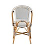 bali & pari Genica French Provincial Natural Rattan Dining Chair, Black and White and Natural (210-12698-HiT)~#|#~sp320557572_sc7