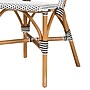 bali & pari Genica French Provincial Natural Rattan Dining Chair, Black and White and Natural (210-12698-HiT)~#|#~sp320557574_sc7