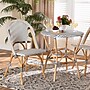 bali & pari Genica French Provincial Natural Rattan Dining Chair, Black and White and Natural (210-12698-HiT)~#|#~sp320557576_sc7